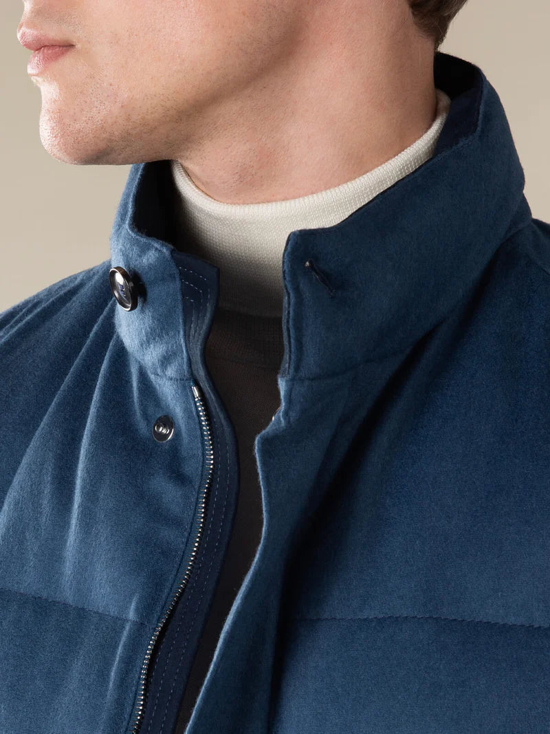 Steel Blue Wool/Cashmere AUR1 Bodywarmer