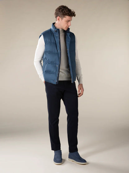 Steel Blue Wool/Cashmere AUR1 Bodywarmer