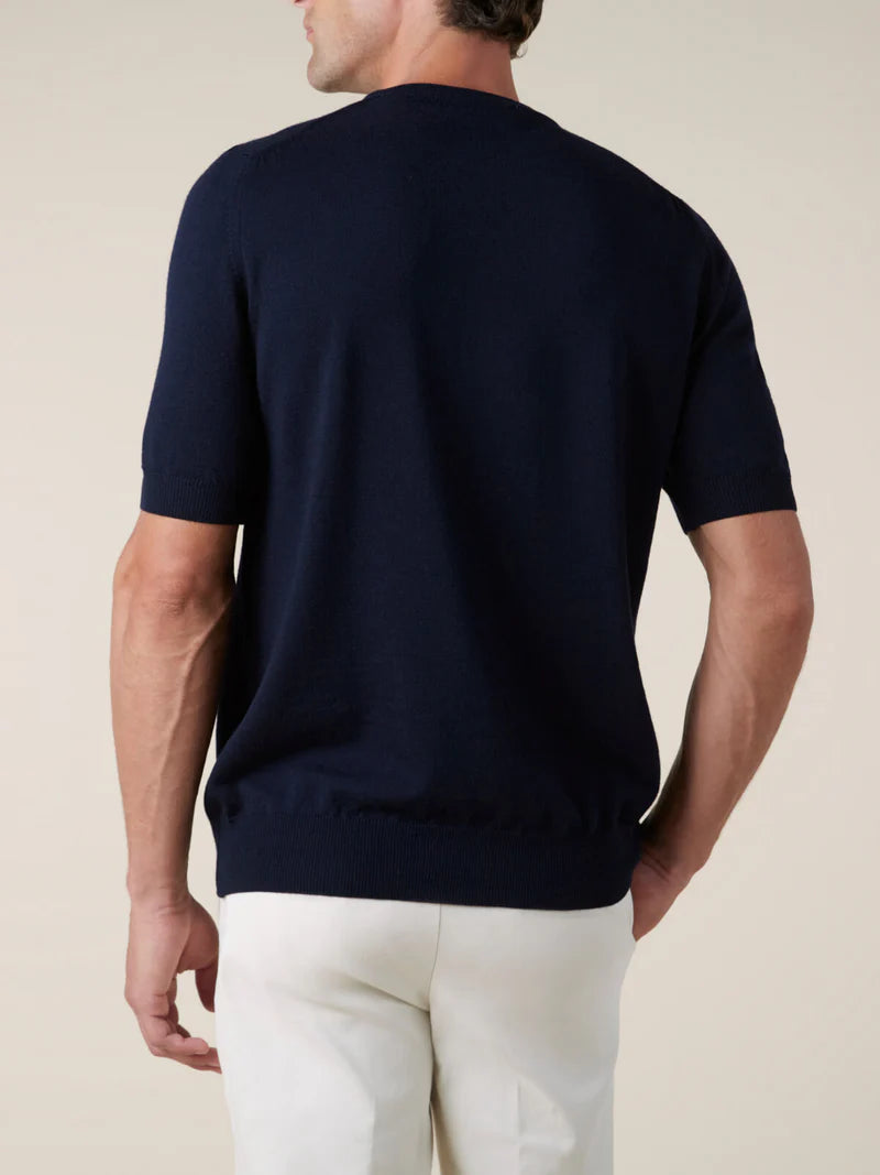 Navy Cashwool T-Shirt