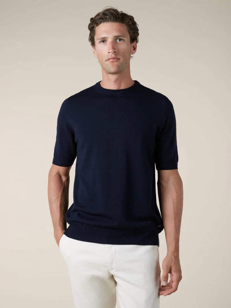 Navy Cashwool T-Shirt