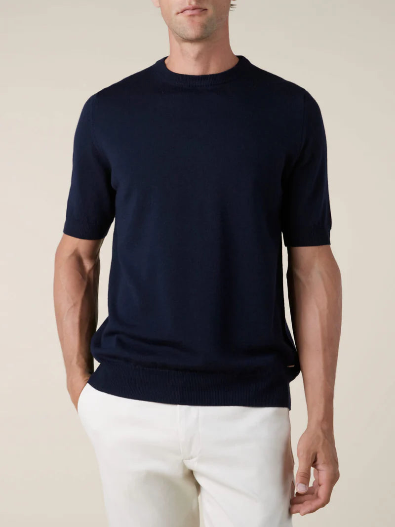 Navy Cashwool T-Shirt