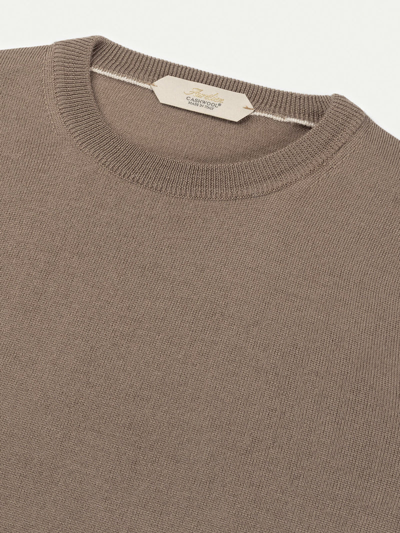 Taupe Beige Cashwool T-Shirt