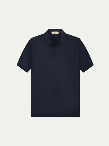 Navy Cashwool Buttonless AUR1 Polo