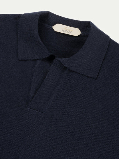 Navy Cashwool Buttonless AUR1 Polo