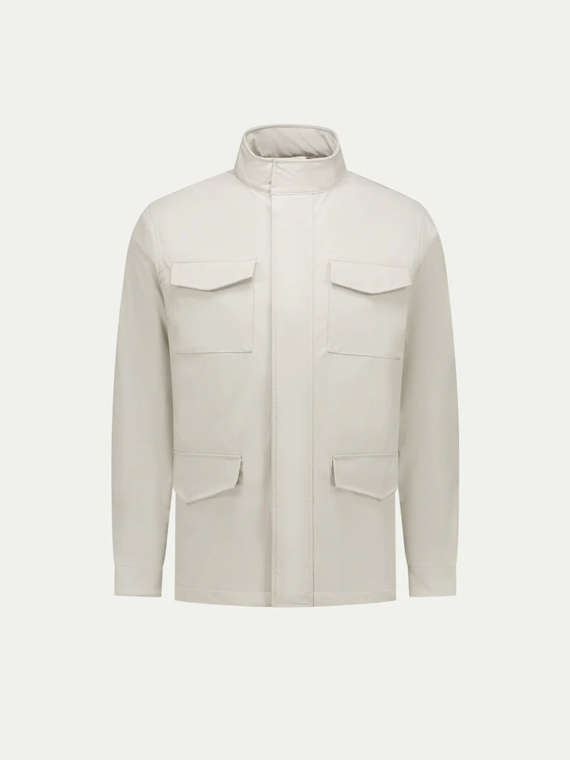 Ecru Nylon Field Jacket