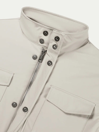 Ecru Nylon Field Jacket