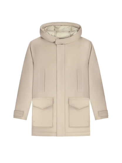 Light Beige Wool/Cashmere Wintertime Parka