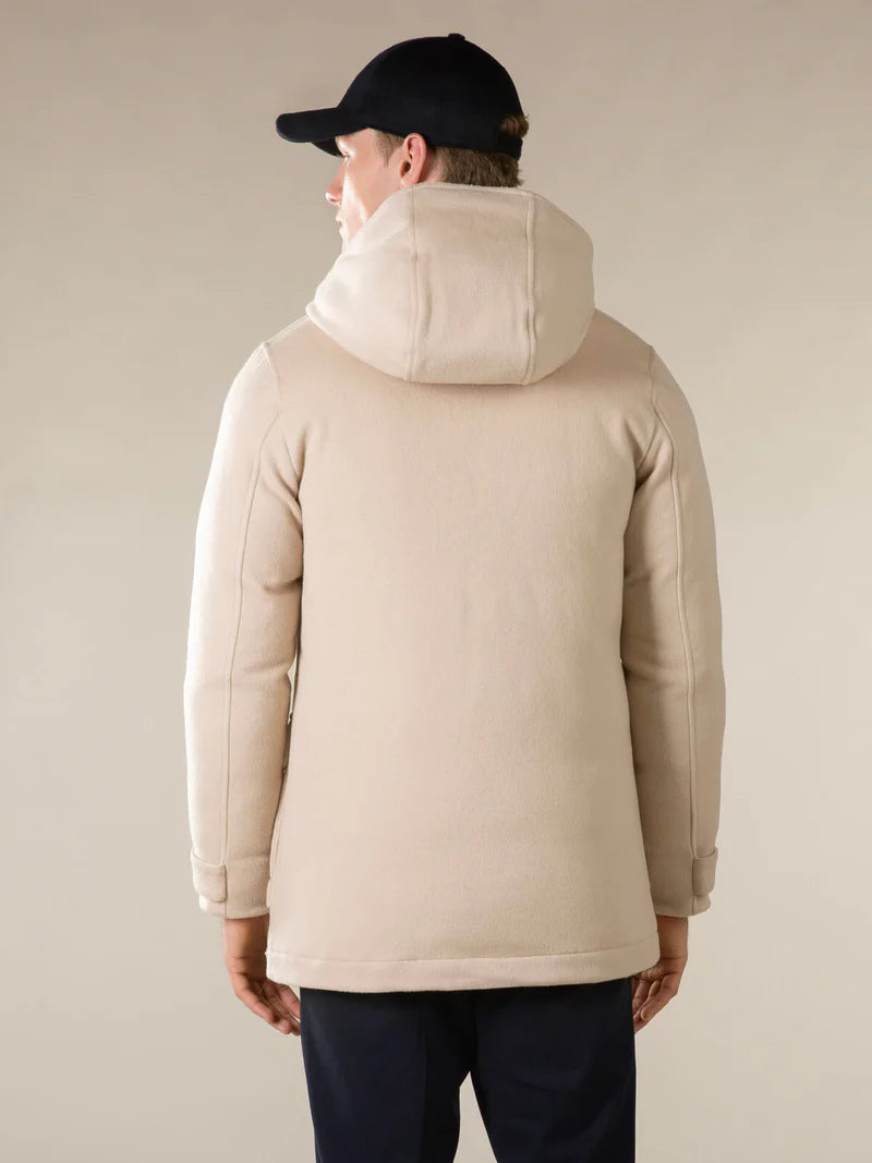 Light Beige Wool/Cashmere Wintertime Parka
