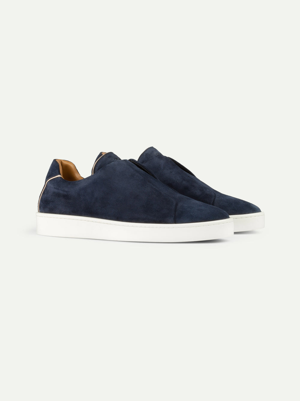 Nubuck Blue Suede Slip-On Sneaker