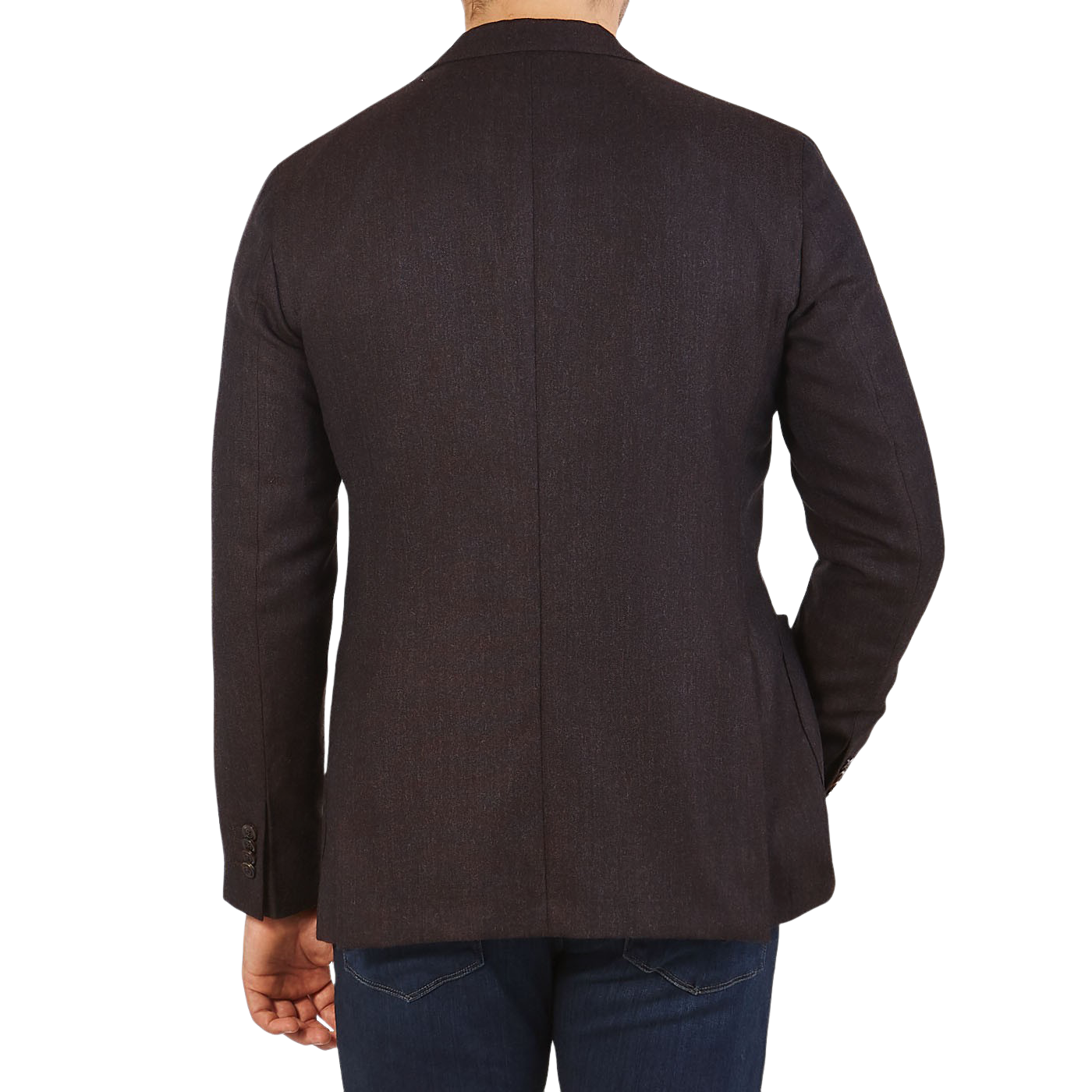 Boglioli Brown Grey Virgin Wool Hopsack K Jacket BackBoglioli Brown Grey Virgin Wool Hopsack K Jacket Back