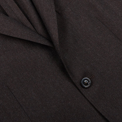 Boglioli Brown Grey Virgin Wool Hopsack K Jacket Closed
