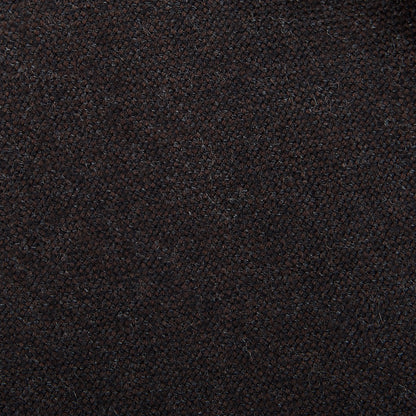 Boglioli Brown Grey Virgin Wool Hopsack K Jacket Fabric