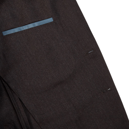 Boglioli Brown Grey Virgin Wool Hopsack K Jacket Inside