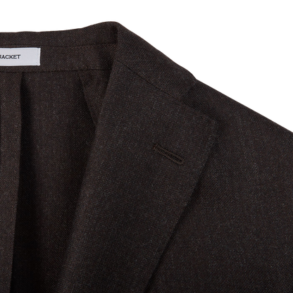 Boglioli Brown Grey Virgin Wool Hopsack K Jacket Lapel