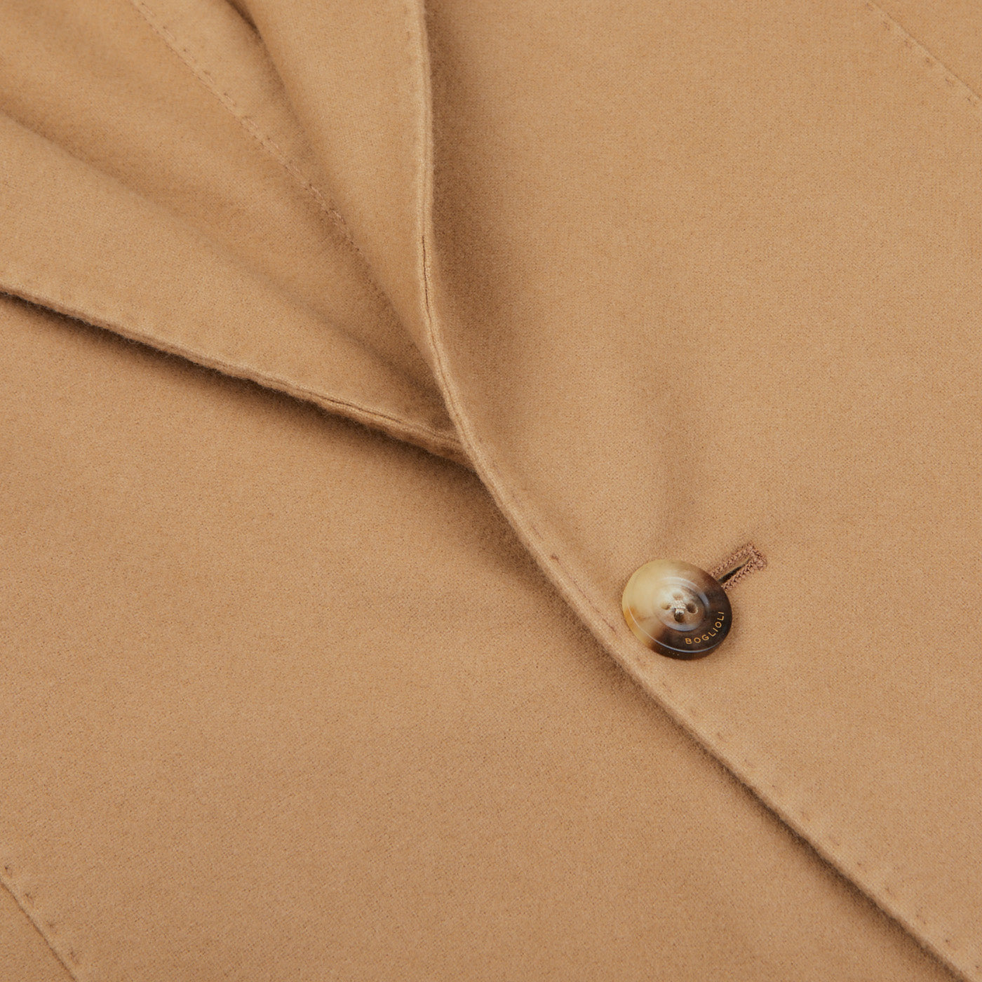 Boglioli Camel Beige Brushed Wool K Jacket Closed
