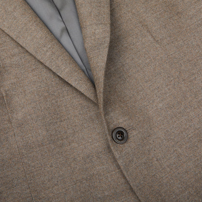 A seasonal Boglioli Beige Grey Wool Flannel K Suit.