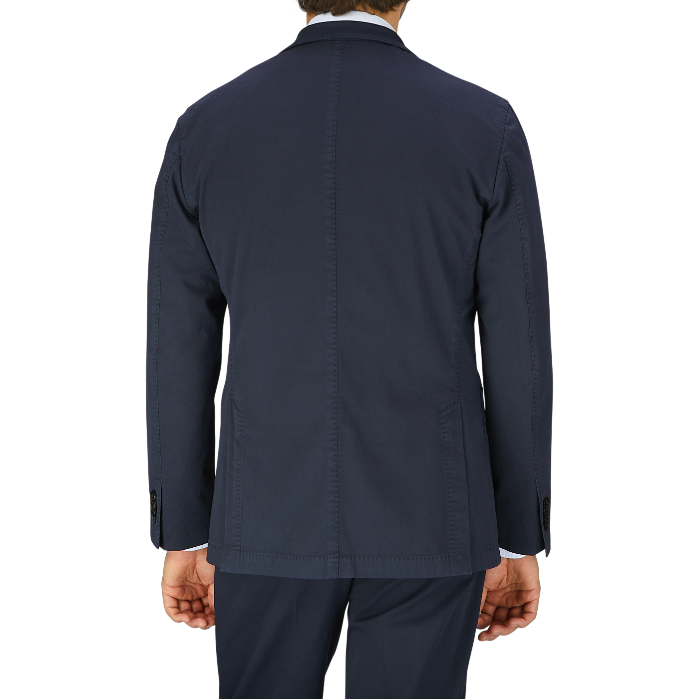 Navy Blue Washed Cotton K Jacket