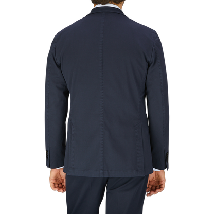 Navy Blue Washed Cotton K Jacket