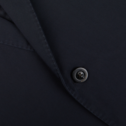 Navy Blue Washed Cotton K Jacket