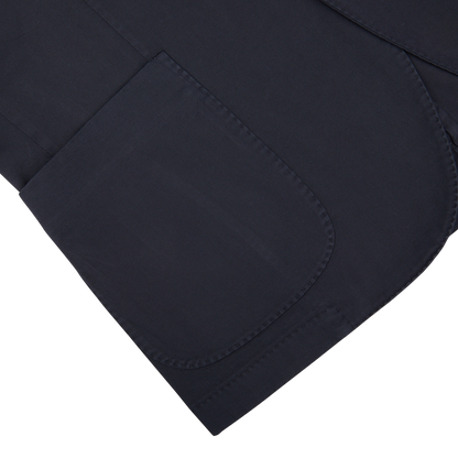 Navy Blue Washed Cotton K Jacket