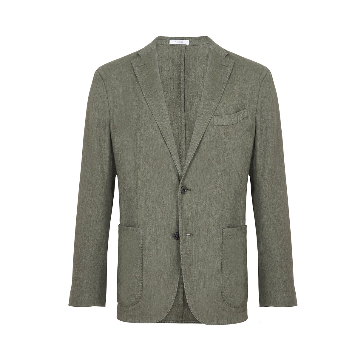 Green Cotton/Linen Twill Blazer