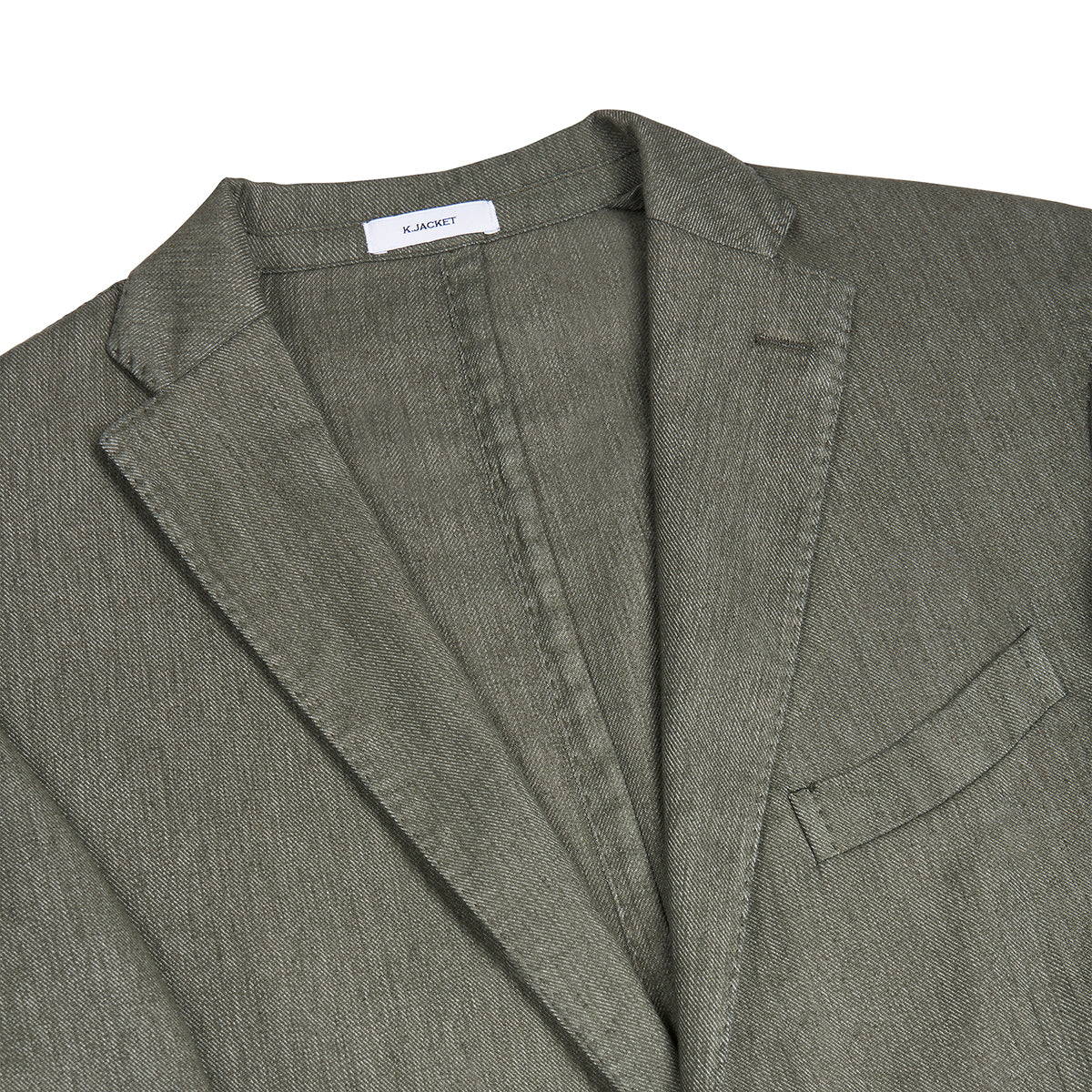 Green Cotton/Linen Twill Blazer
