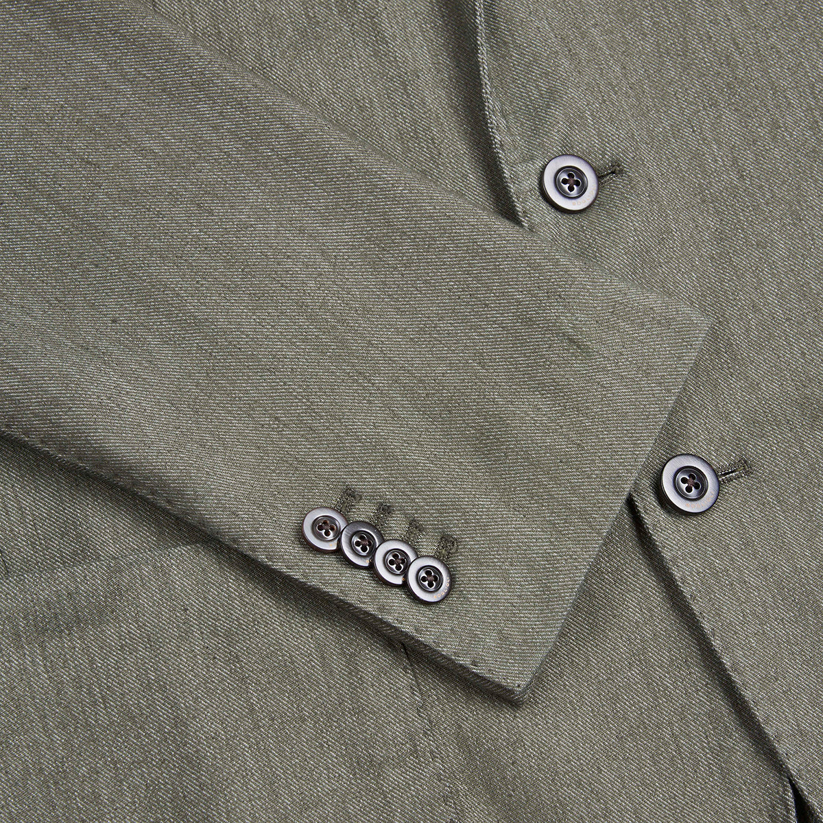 Green Cotton/Linen Twill Blazer