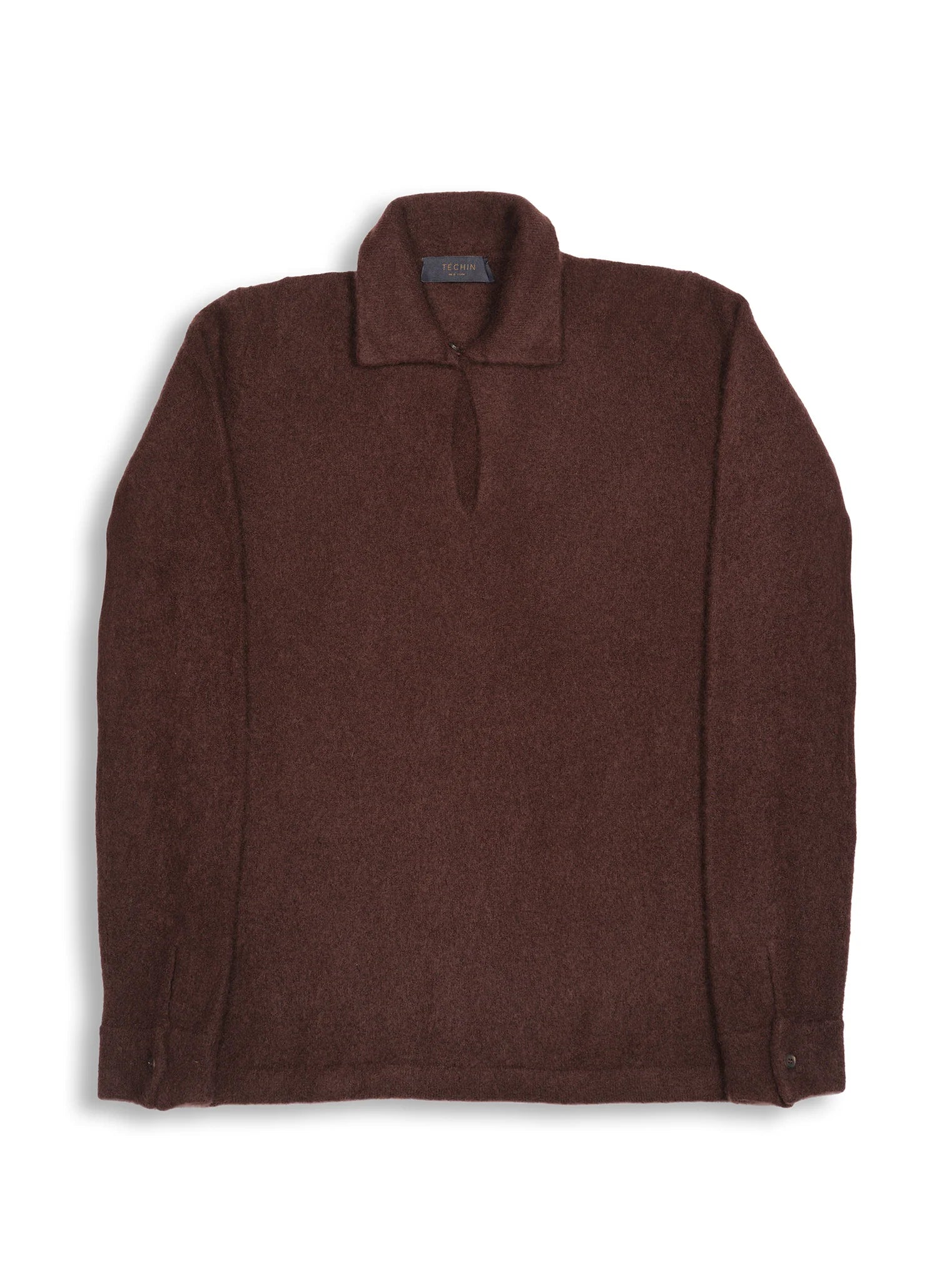 Sepia Cashmere/Silk Blend Boucle Polo
