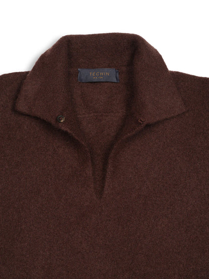 Sepia Cashmere/Silk Blend Boucle Polo