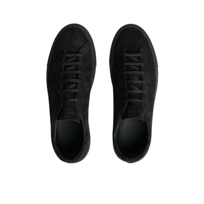 C.QP All Black Suede Racquet Sr Sneakers Top
