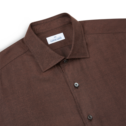 Brown Viscose Ultralight Flannel Casual Shirt