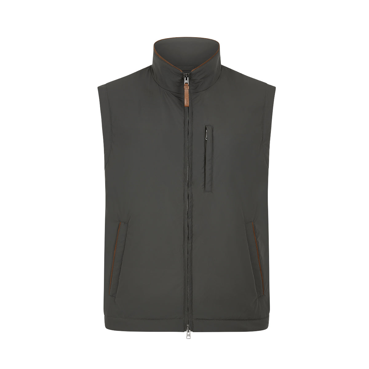 Dark Green Nylon Gilet