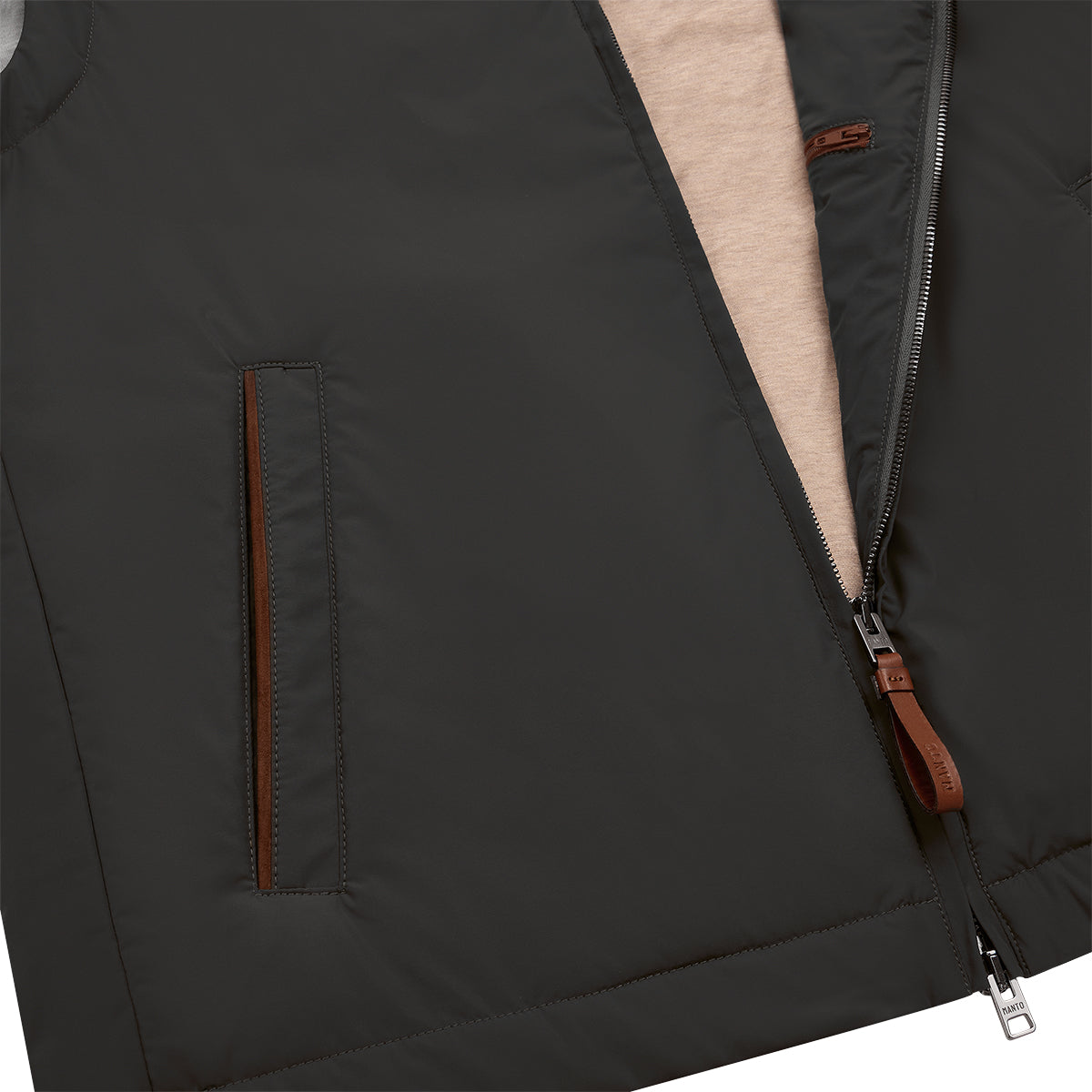 Dark Green Nylon Gilet
