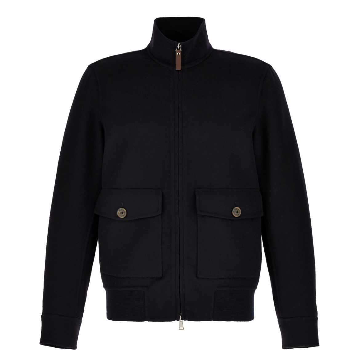 Navy Wool/Cashmere Blouson