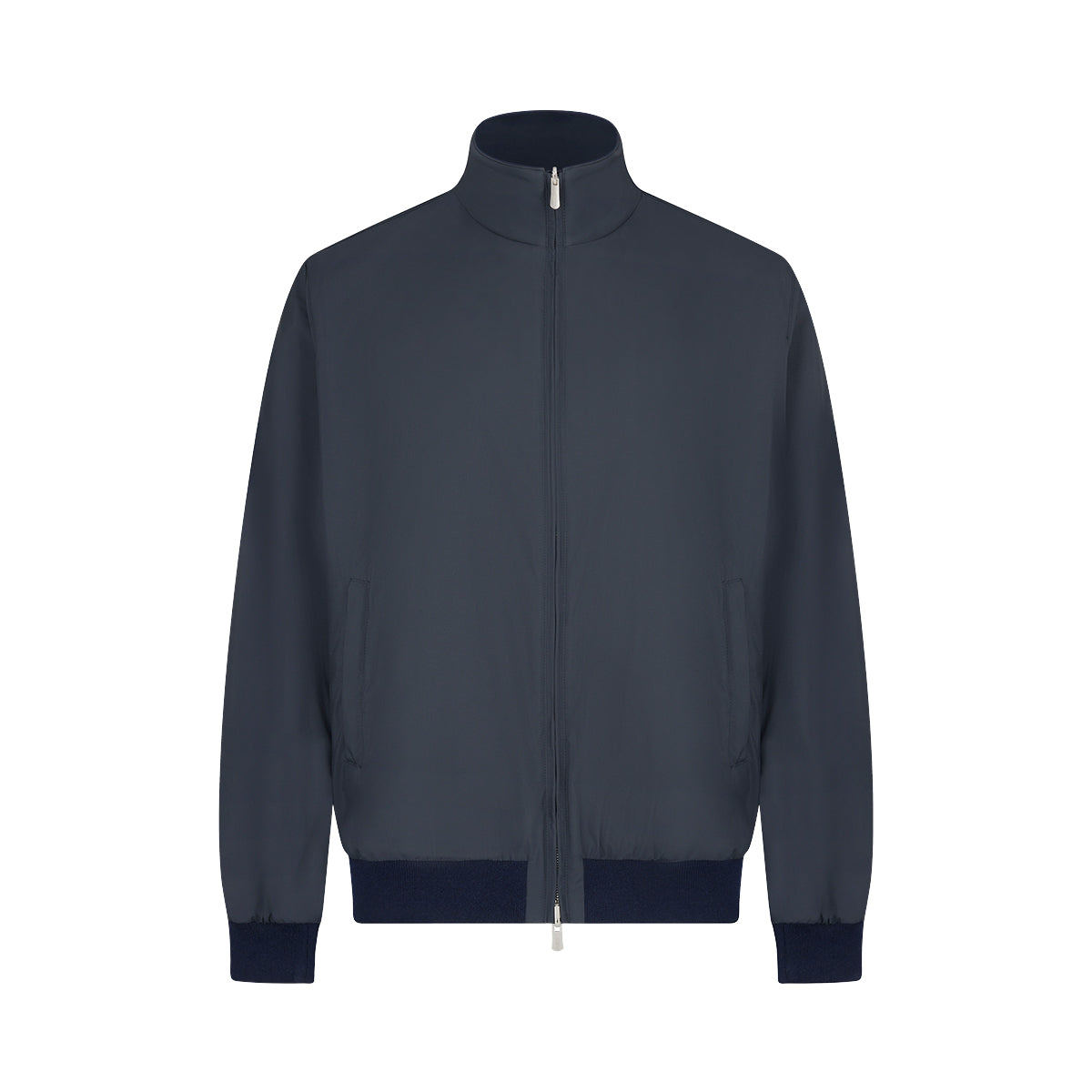 Navy Blue Nylon/Cashmere Reversible Jacket
