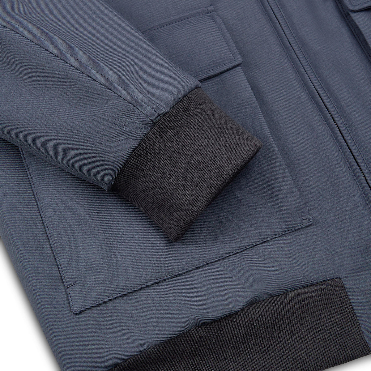 Melange Twill Blouson Navy