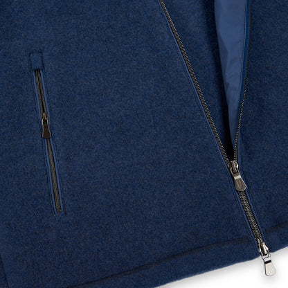 Blue Cashmere Velour Gilet