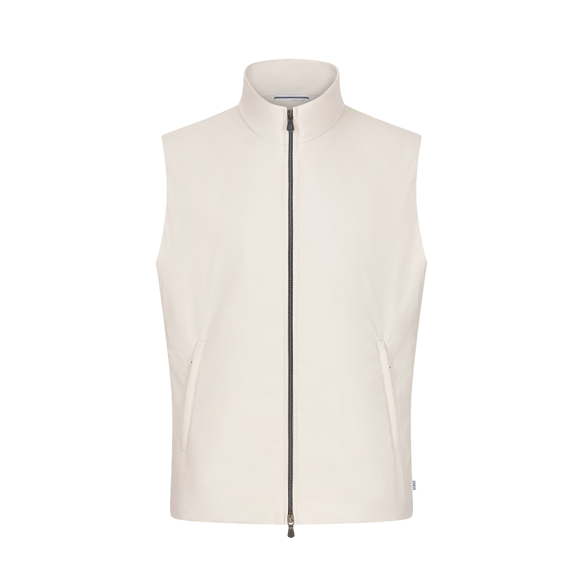 Cream Silk-Padded Nylon Gilet