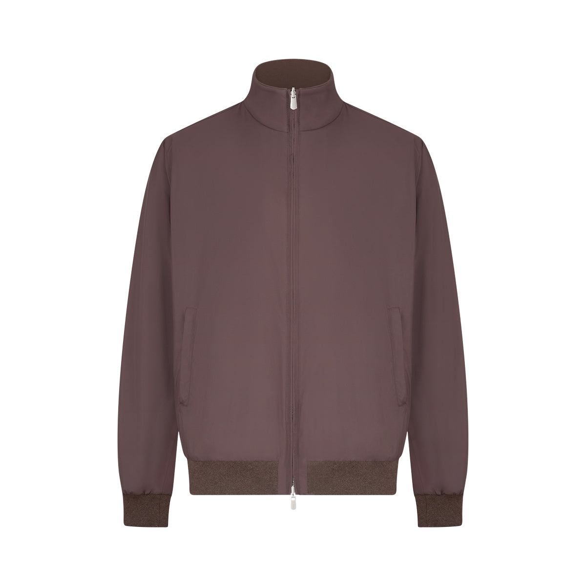 Dark Brown Nylon/Cashmere Reversible Jacket