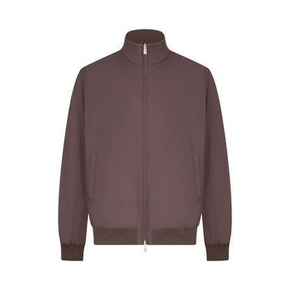 Dark Brown Nylon/Cashmere Reversible Jacket