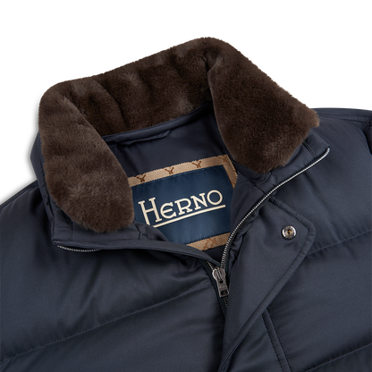 Navy Blue Polartech Padded Blouson