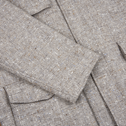 Beige Melange Loro Piana Dream Tweed Field Coat