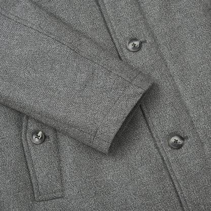 Grey Loro Piana Wool/Silk Parka with removable hood
