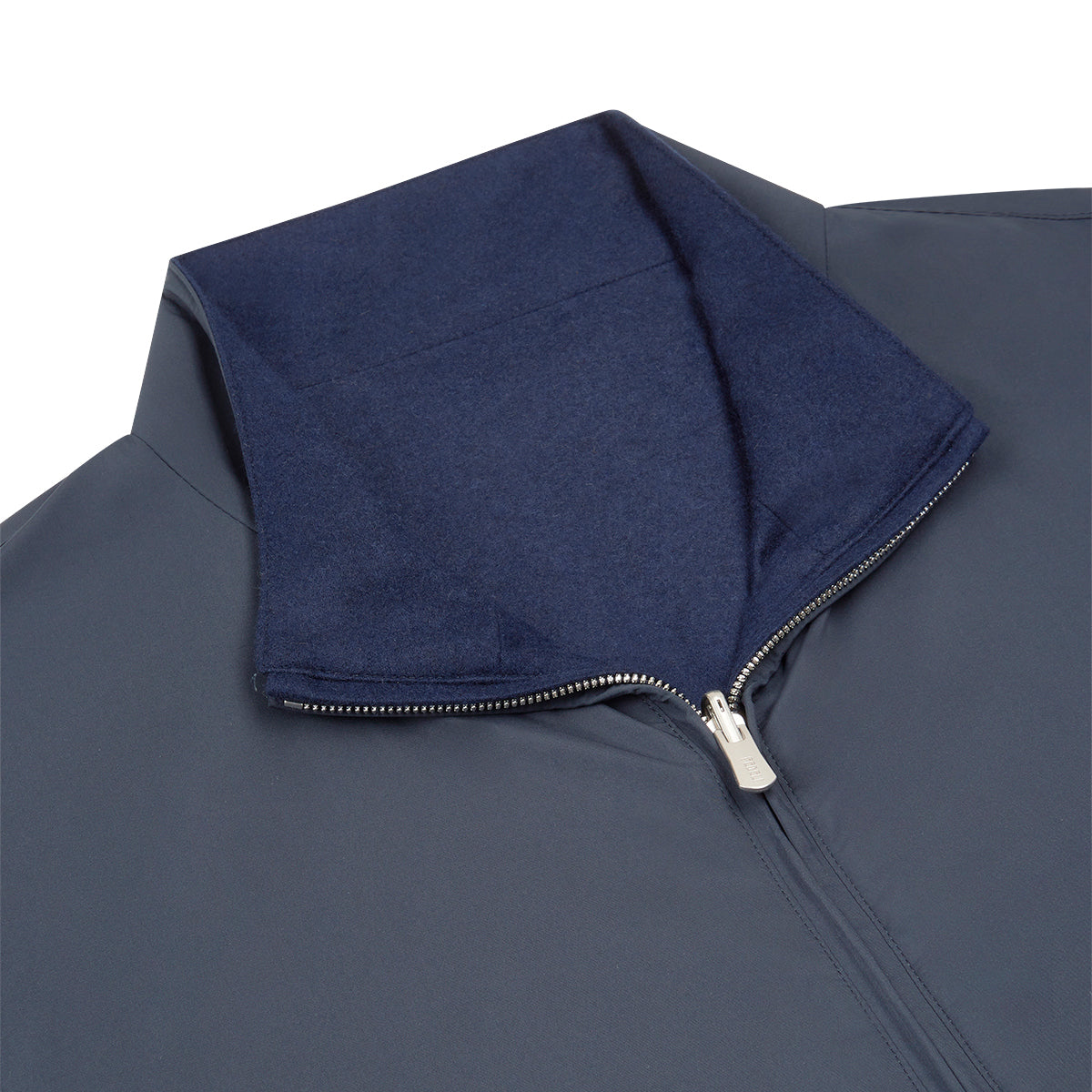 Navy Blue Nylon/Cashmere Reversible Jacket