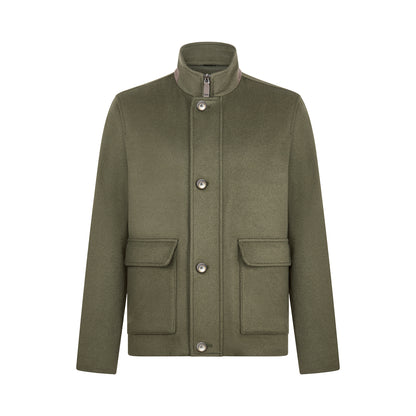 Green Cashmere Blouson Jacket