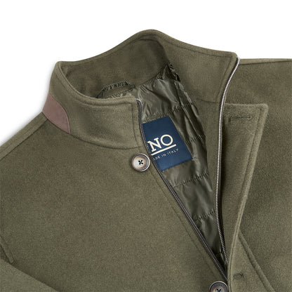 Green Cashmere Blouson Jacket