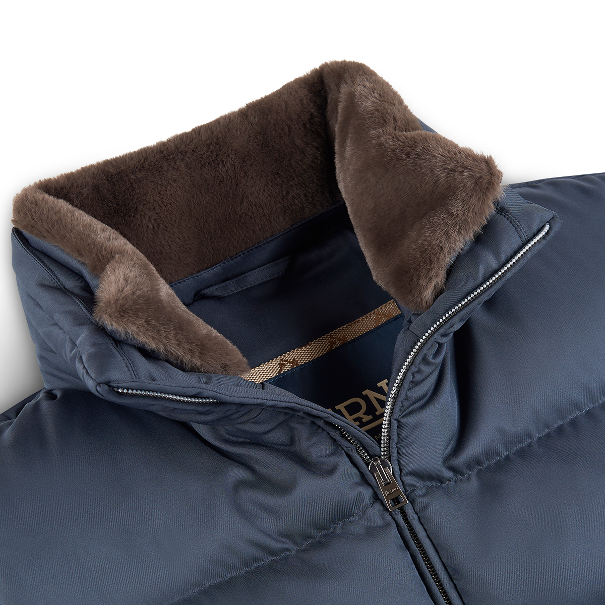 Navy Blue Nylon Polar Tech Padded Gilet