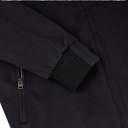 Dark Brown Cashmere Blouson with Fur Collar