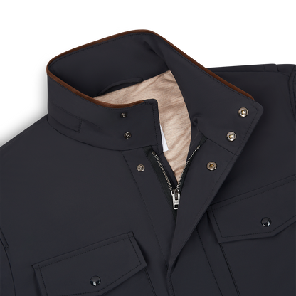 Navy Nylon Quattro Field Jacket