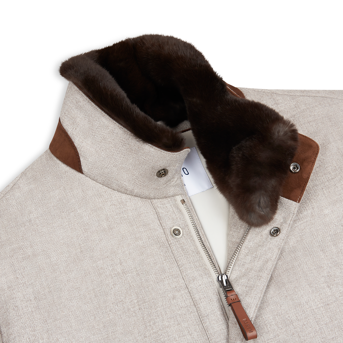 Taupe Loro Piana Wool Cashmere Car Coat